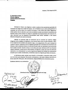 Carta CNTC Iquique