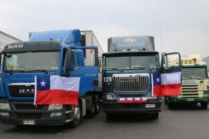 Camiones en Movilización CNTC